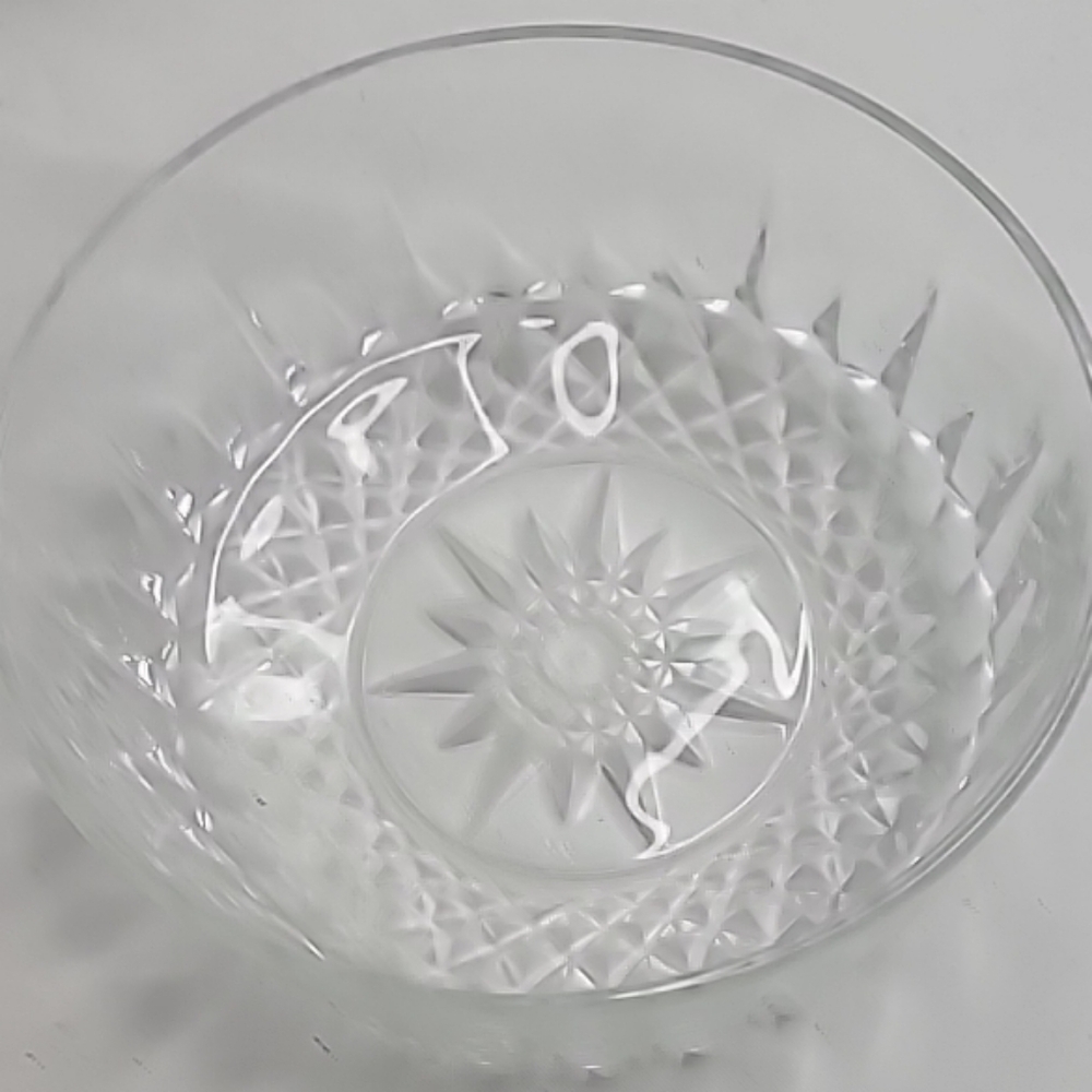 Clear Cut-Glass Serving Bowl - Classic Home Dining